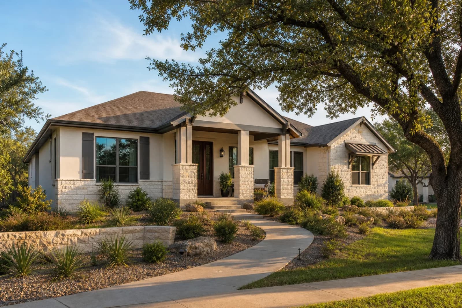 Synthetic Central Texas-style demonstration home